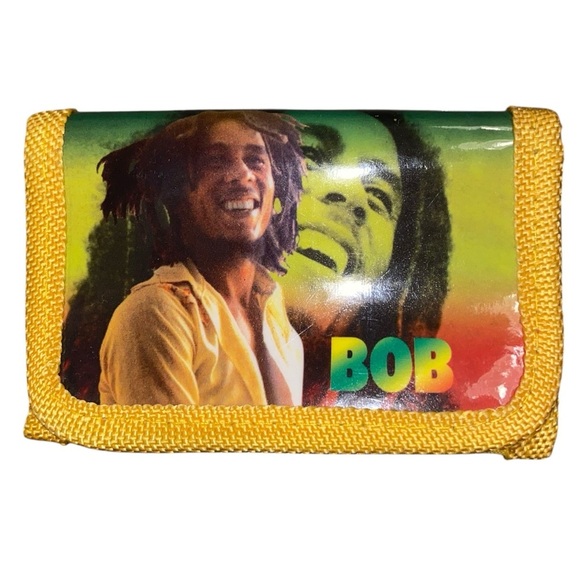 Handbags - Bob Marley yellow velcro wallet